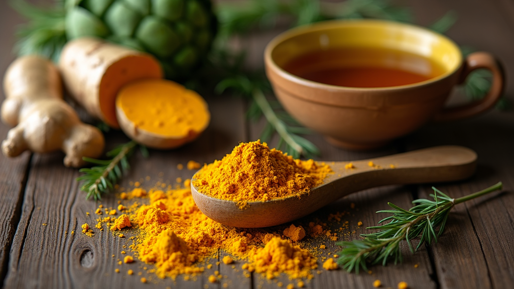 turmeric curcumin digestive health illustration